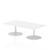 Dynamic Italia 1600 x 800mm Poseur Rectangular Table White Top 475mm High Leg ITL0282 DD